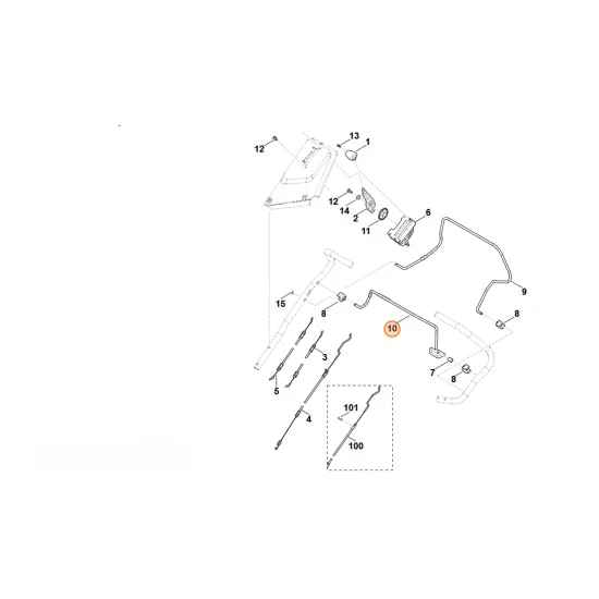 Stihl  Dźwignia włączająca 6364 764 0210